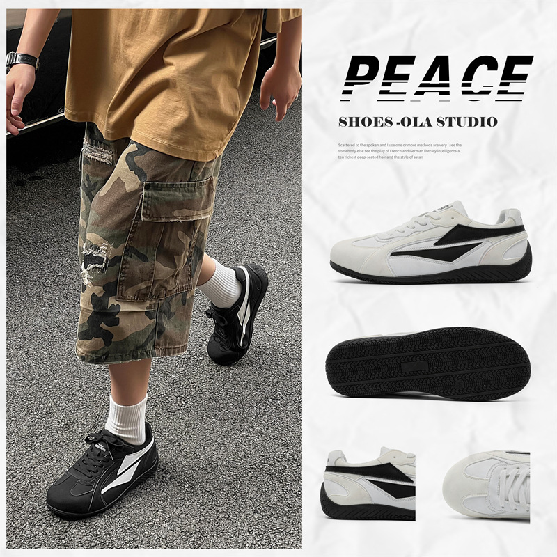 2025新款男式休闲运动鞋薄底低帮男鞋潮百搭赛车鞋男一件代发SC02