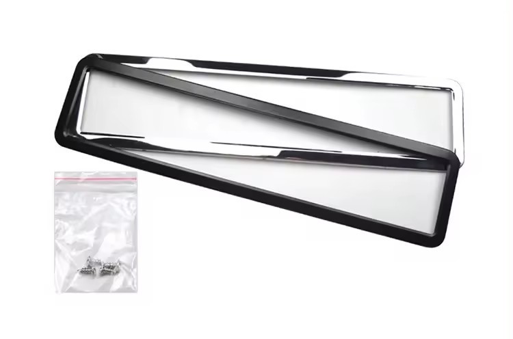 Cross-Border European Regulations Russia Ukraine Stainless Steel License Plate Frame Iron License Plate Frame European License Plate Frame Base Wholesale