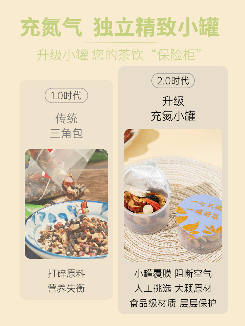 Sour Jujube Seed Poria Lily Tea 15 Mini Cans 270g Bedtime Herbal Blend key features