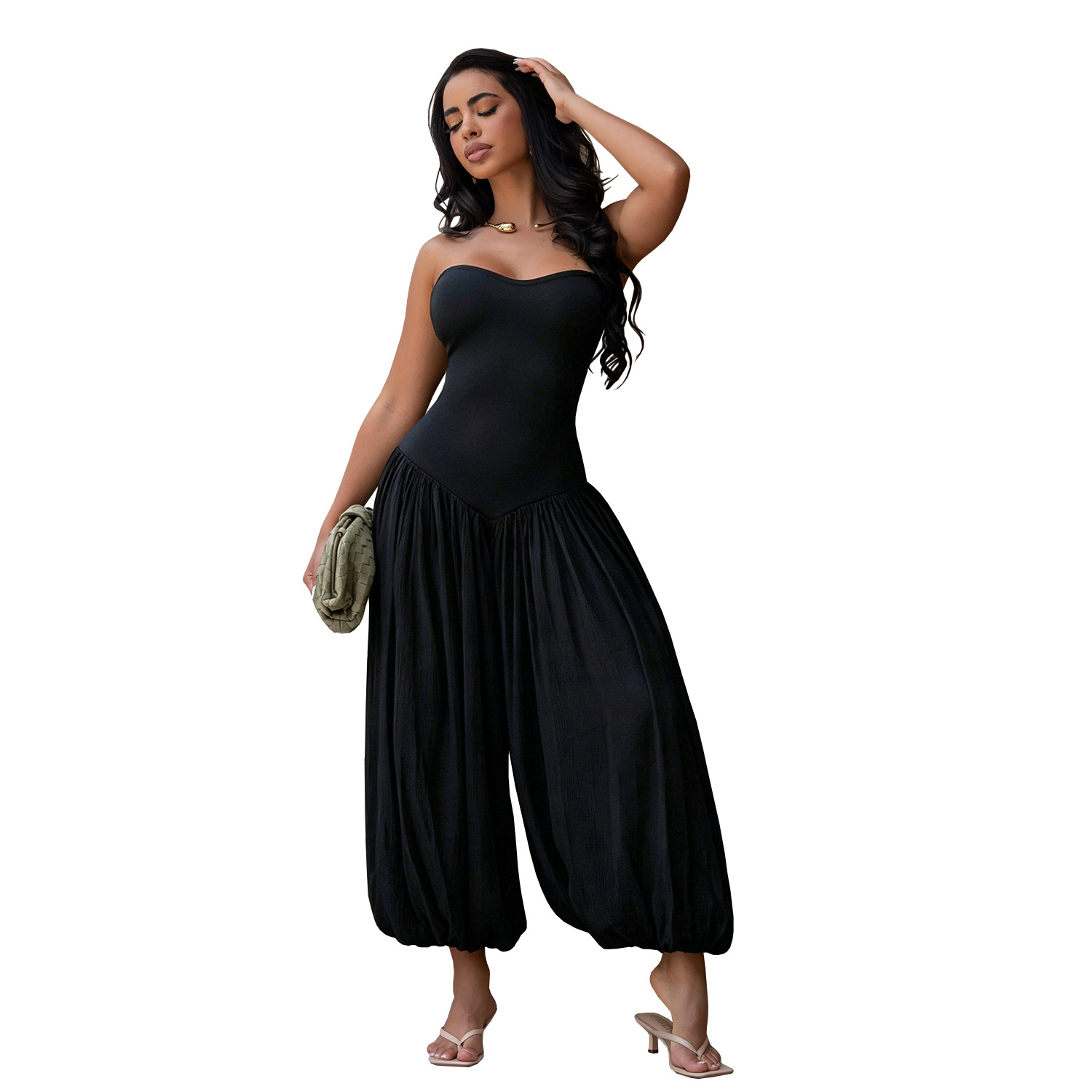 C7717 Aliexpress transfronterizo Amazon Europa y América de moda moda femenina temperamento sexy pechos delgados de moda monjeles