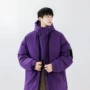 新款中长款保暖连帽羽绒服