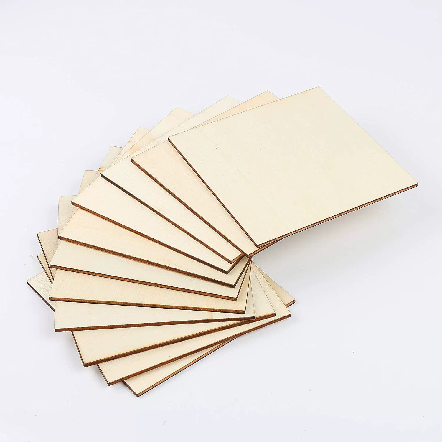 Прямоугольная квадратная щепа DIY деревянная квадратная ручная работа граффити декоративная фанера щепа деревянные поделки в наличии