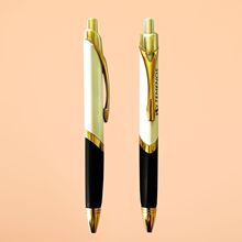 超顺滑三角笔按压式不规则三角形白色笔杆舒适胶圈书写金属圆珠笔