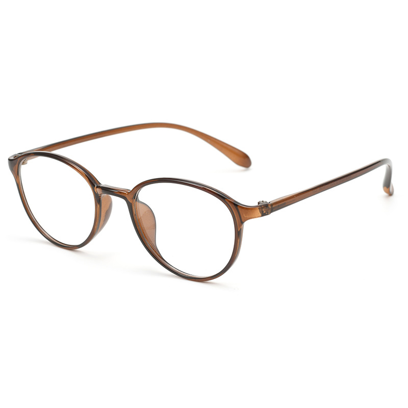 Danyang Glasses TR6818 Montura de gafas para miopía ultraligera y pequeña para mujeres con rostros pequeños, exclusiva montura de color té frío para miopía severa.