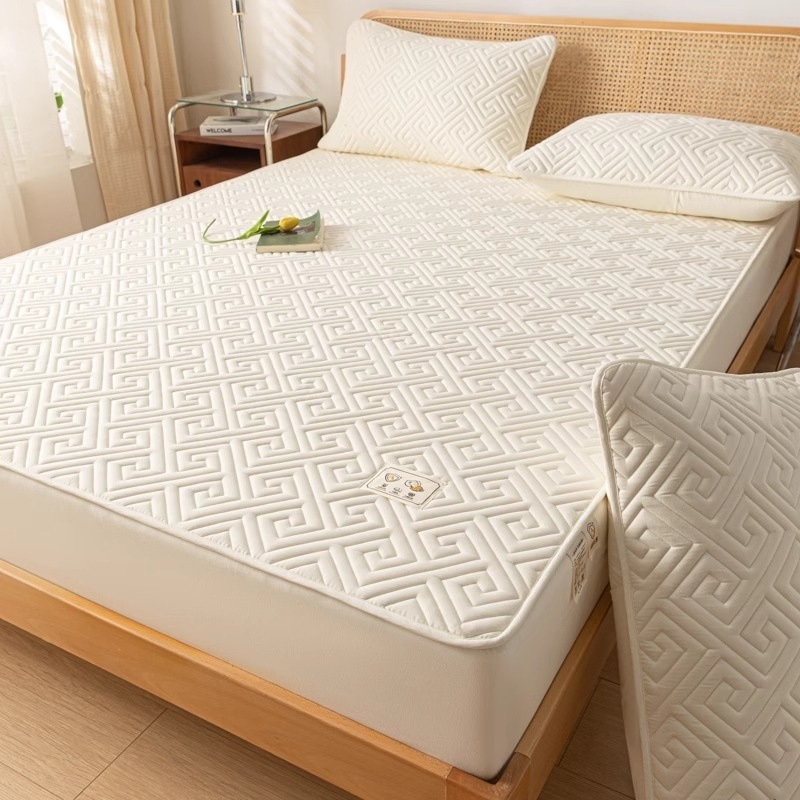 Sombrilla de cama impermeable con aislamiento de orina engrosada de una sola pieza, funda protectora de colchón Simmons, funda de cama todo incluido 2024 nuevas estaciones universales