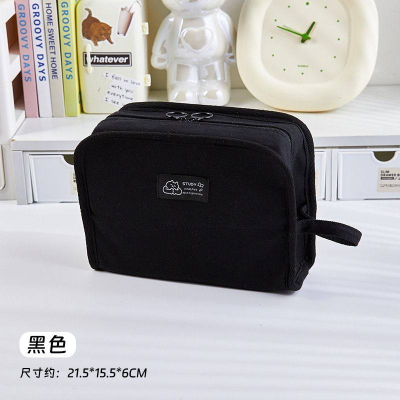 9 bolsas de bolígrafo de gran capacidad en bolsas de lápiz de nicho japonés simples de alto valor facial bolsas de papelería de estudiantes de secundaria