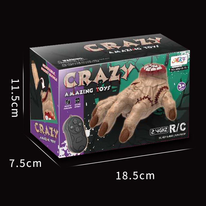 Carnaval de Halloween de comercio exterior transfronterizo control remoto eléctrico palma de mano mano de parodia de mano fantasma creatividad para hacer props de terror