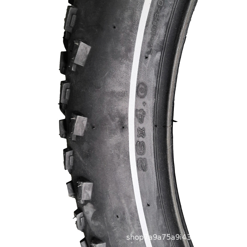 伊诺华26寸高端锂电车轮胎26*4.0/20*4.0胖胎加厚外胎黑色反光带