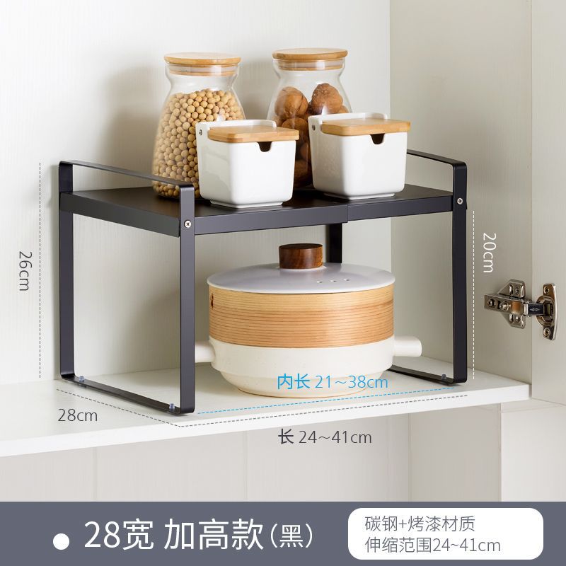 Hogar retráctil pote rack de almacenamiento rack de escritorio ponche-libre condimento rack olla rack cocina esquina gabinete de almacenamiento rack