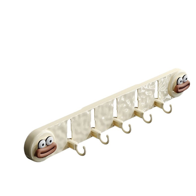 Gancho de entrada con ventosa, una fila de ganchos de perchero sin agujeros, ganchos de entrada de baño, ganchos de ropa de baño domésticos, ganchos de fila