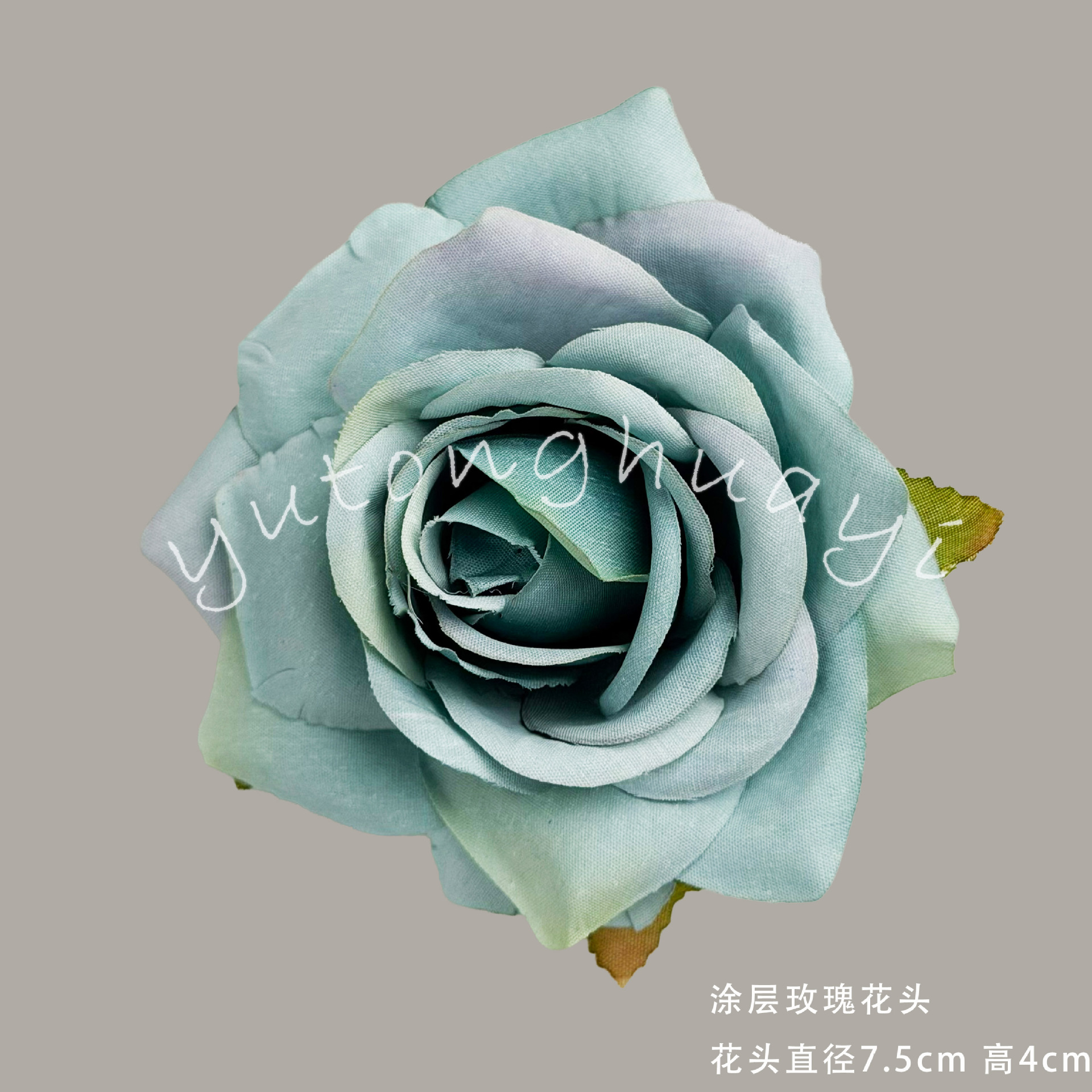 Coated Rose Flowers - Vintage Blue