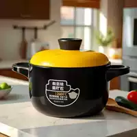 Кастрюля для тушения, бытовая газовая, устойчивая к высоким температурам керамическая кастрюля для супа, сухое горение, не трескается, газовая плита, глиняный горшок, кастрюля для рисового супа, кастрюля