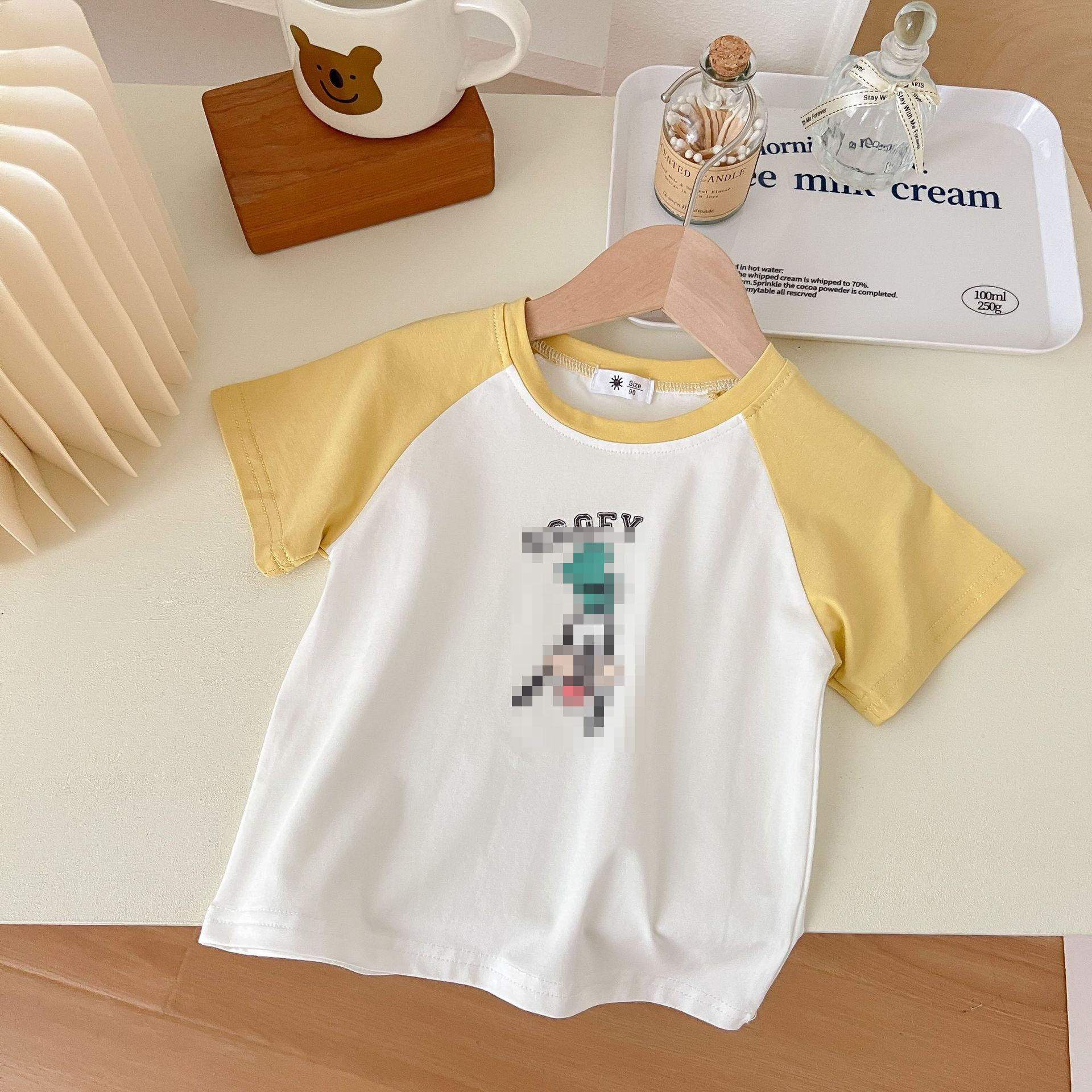 Niños y niñas verano manga corta 2023 verano nuevo slim fit versátil casual estilo occidental de los niños de verano manga corta superior