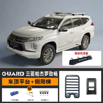 Pajero Jinchang Roof Luggage Rack Ladder Side Bag Side Tent Off-Road Modified Roof Platform Outdoor Storage Rack (Roof rack) - roof-platform-free-spoiler