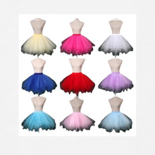 跨境舞台表演短裙欧美风格舞会派对蓬蓬裙撑软网纱短款多层半身裙