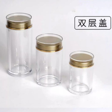 亚克力瓶子熊胆粉藏红花包装瓶三七粉西洋参密封罐子食品级分装瓶