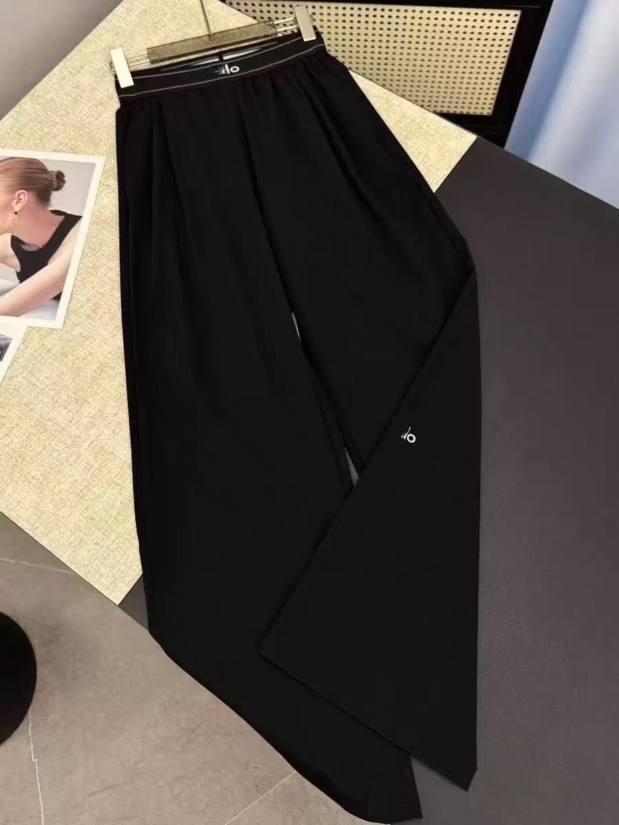 Nuevos pantalones de piernas anchas de cintura alta y secado rápido en primavera y verano en Europa y los Estados Unidos a través de la frontera + traje de ocio deportivo de camisa de manga corta de yoga image 17