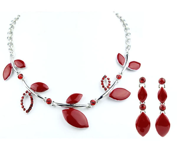 Accessory handmade, enamel, necklace and earrings, set, European style