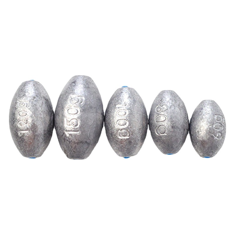 Tongxin olive shaped lead pendant sea pole pendant fishing pendant Tongxin lead remote cast sea fishing Tongxin plastic core olive plastic core lead pendant