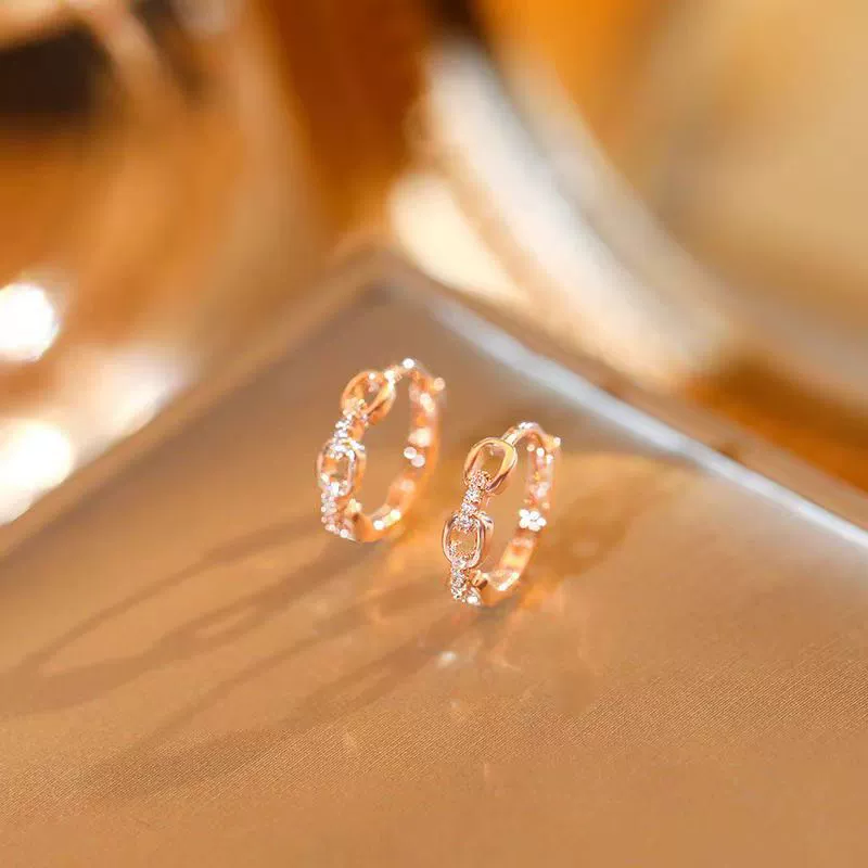 Серьги с мелким дизайном, микровставки, простой и элегантный дизайн