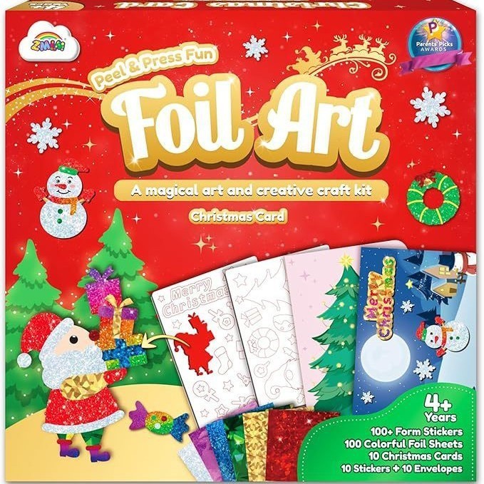 2025 クロスボーダー新製品 ZMLM フォイル楽しいクリスマス グリーティング カード子供のクリスマス クラフト アート クリエイティブ アクティビティ セット|undefined