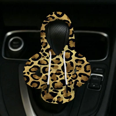 Personalized Trendy Leopard Print Pattern: Sürətlər qutusu və əl tormozu başlıqları - one-size-06
