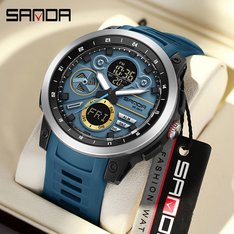 Sandda marca nuevo reloj impermeable estudiante multifunción reloj electrónico moda deportivo reloj electrónico