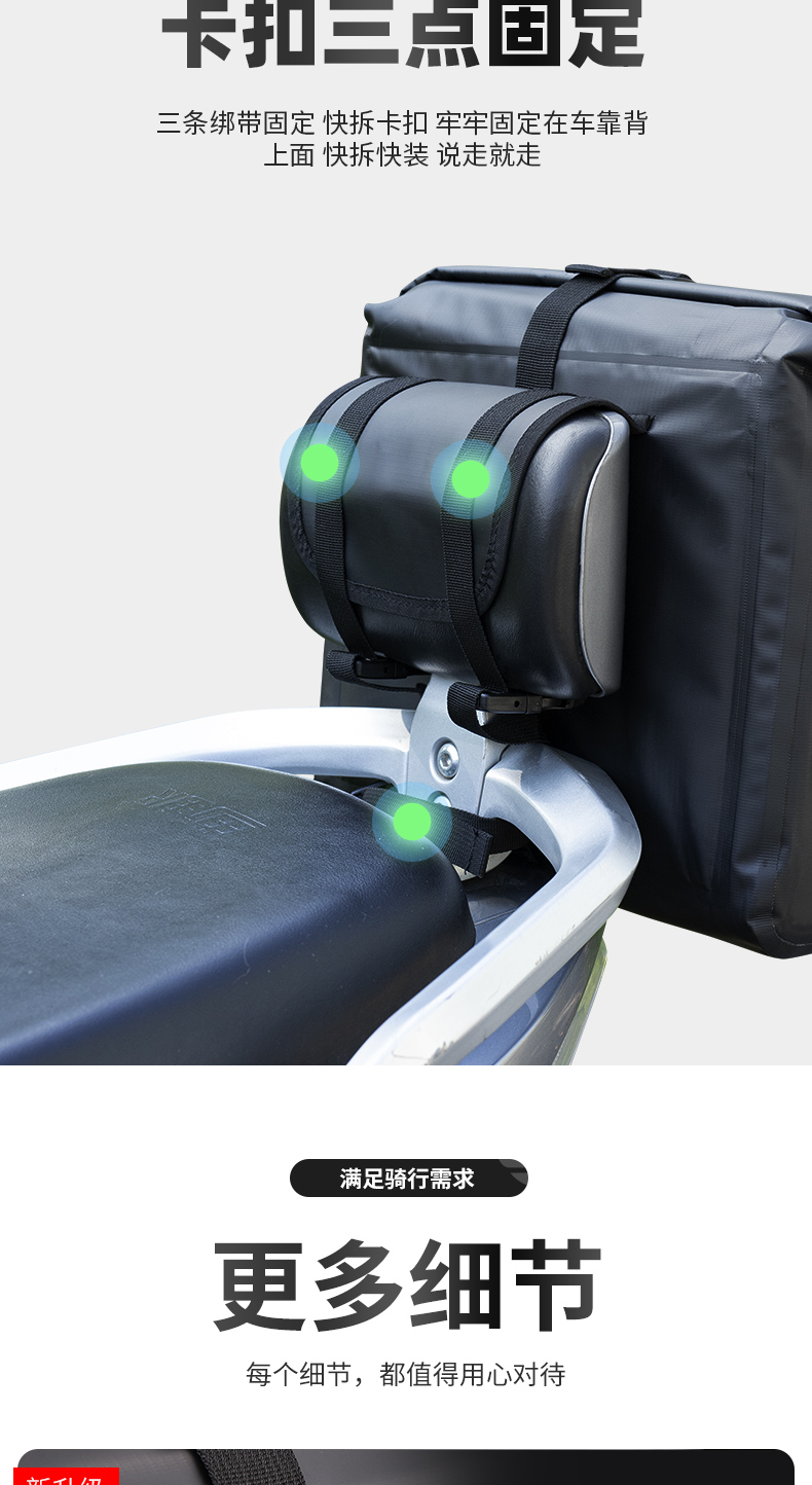 Electric Bicycle Storage Bag, Rear Tail Bag, Rear Seat Bag, Electric Scooter Helmet Storage Hanging Bag, Trunk Bag, Waterproof