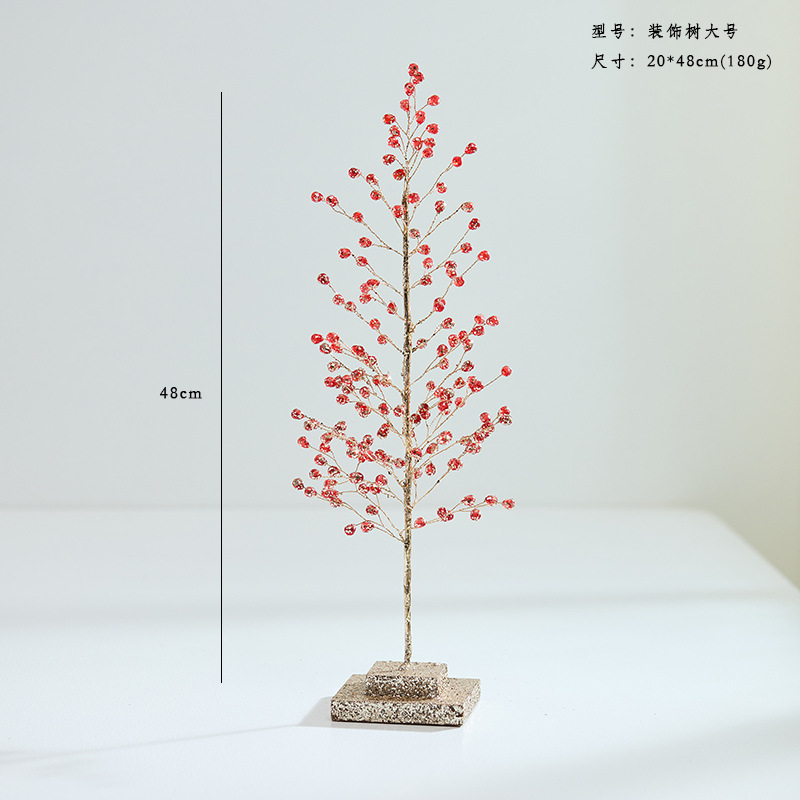 Buscando árbol de Navidad transfronterizo nuevo festivo acrílico rojo decoración de vacaciones accesorios DIY árbol transparente decoración