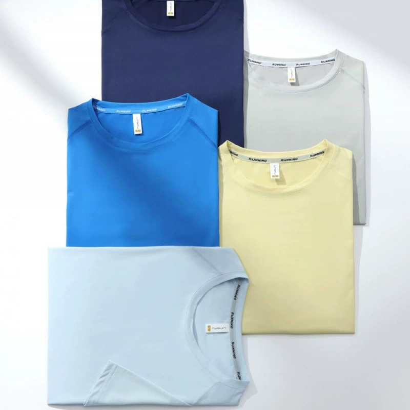 Быстросохнущая рабочая одежда из ледяного шелка, футболка с короткими рукавами и индивидуальным принтом логотипа, мужская дышащая уличная командная рабочая одежда, рекламная рубашка с круглым вырезом