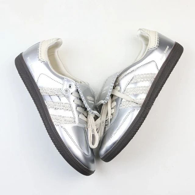 Putian shoes wholesale original Wales Bonner x AD Originals Samba Liquid Silver