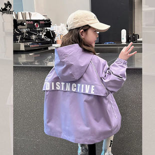 Small line beautiful children's trench coat coat 2025 new girls spring and autumn assault clothing foreign style outer wear coat autumn fashion