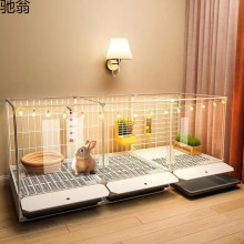 透明小兔兔子笼子宠物兔笼养观赏自动家用兔专用室内清粪窝屋大号
