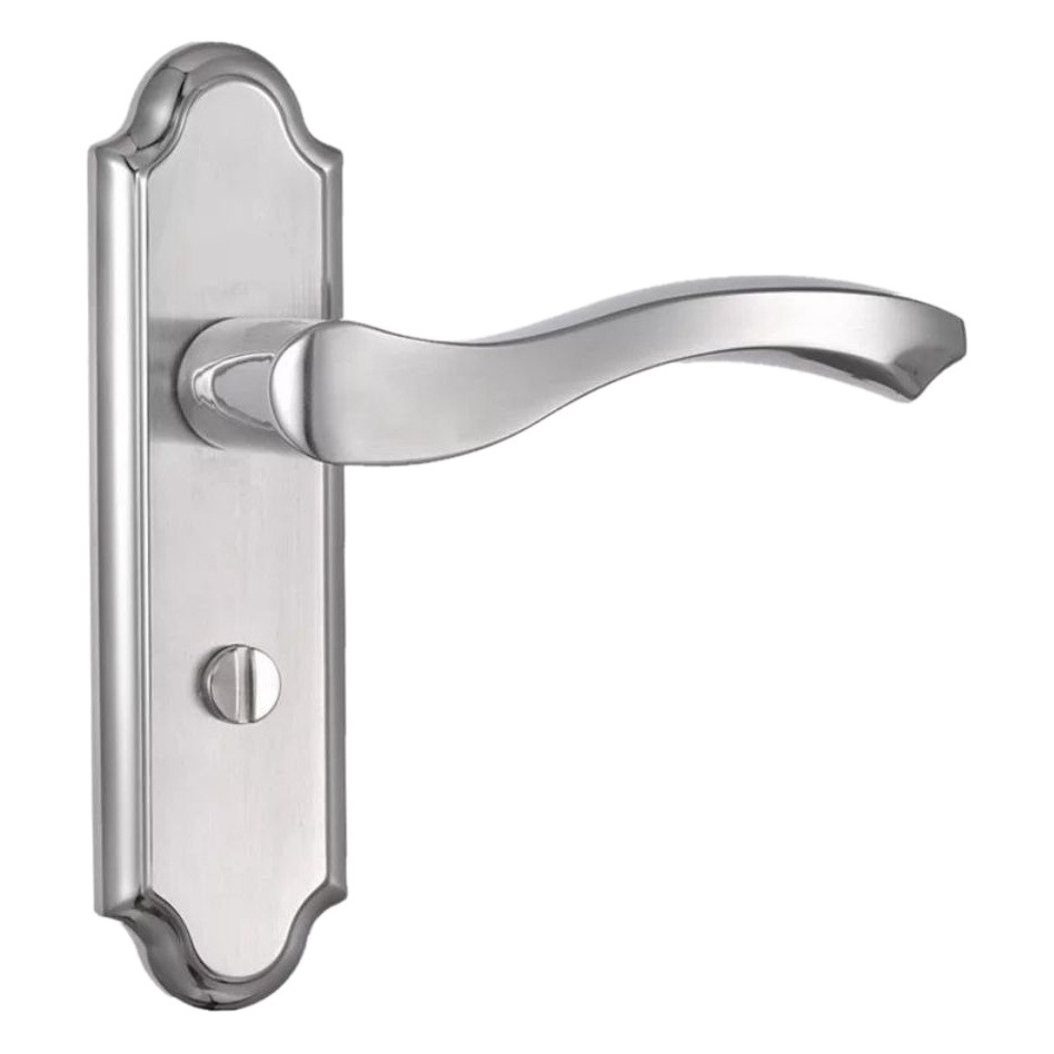 Acero inoxidable baño cerradura manija cerradura Puerta de baño cerradura inodoro sola lengua sin llave 110 agujero titanio cerradura de puerta de aleación de magnesio