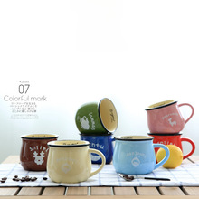 zakka杂货复古创意陶瓷杯日式牛奶杯咖啡杯广告杯马克杯批发