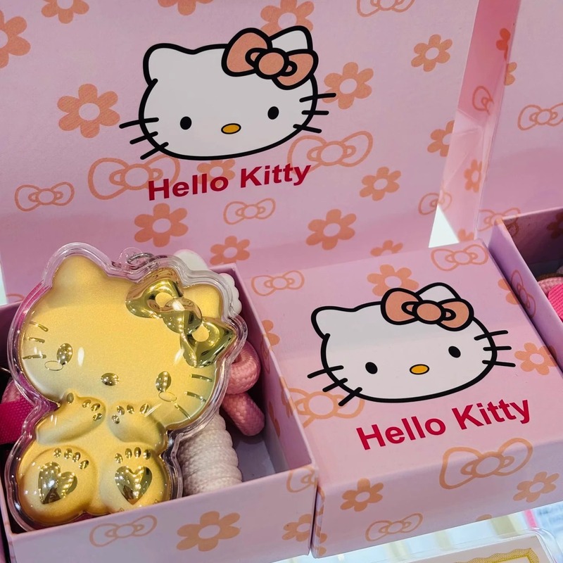 仿黄金KT猫钥匙999金箔招财哈喽KT猫手机挂坠包包挂件送女友礼物|undefined
