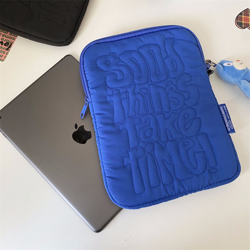 Korean Creative Letter Mac Laptop Tablet High-End Feel 11inch Pro13 Polyester Computer Sleeve Storage Bag