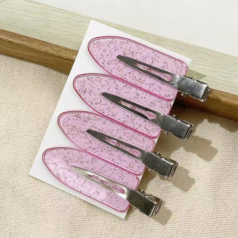 Pegamento de crema de horquilla sin costura DIY clip de pico de pato material casero transparente flequillo lateral clip color Internet clip de celebridad