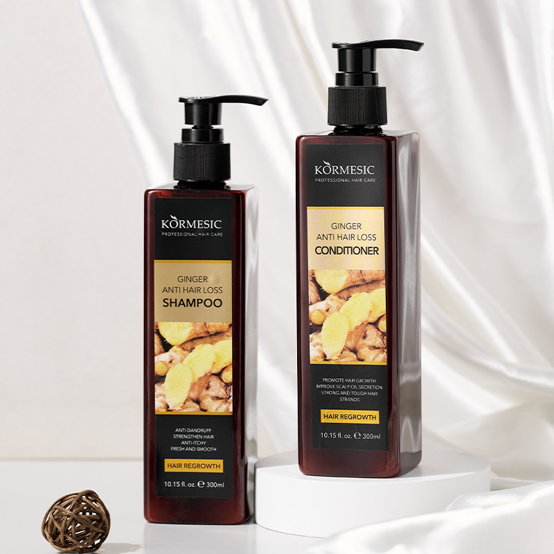 Champú KORMESIC de jengibre, suave y esponjoso, cuidado del cabello, fabricante de comercio exterior transfronterizo, venta al por mayor