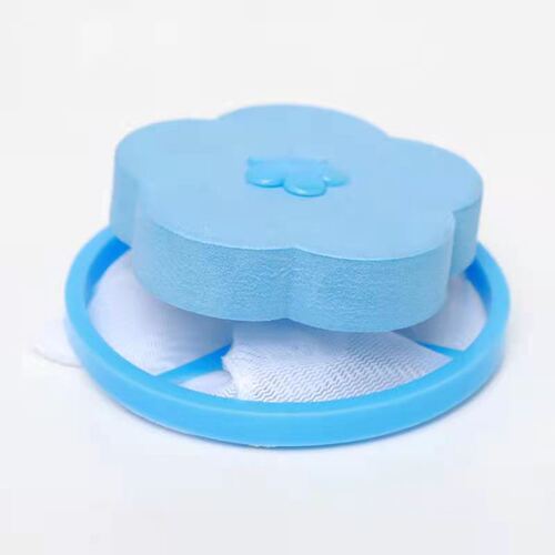 Washing machine floating debris filter net bag filter hair remover plum blossom shape polyester stain removal dehairing washing ball cleaning ball 