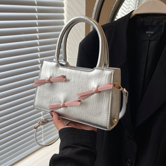 甜美蝴蝶托特包2024夏季新款氣質淑女手提包百搭單肩斜挎包女包