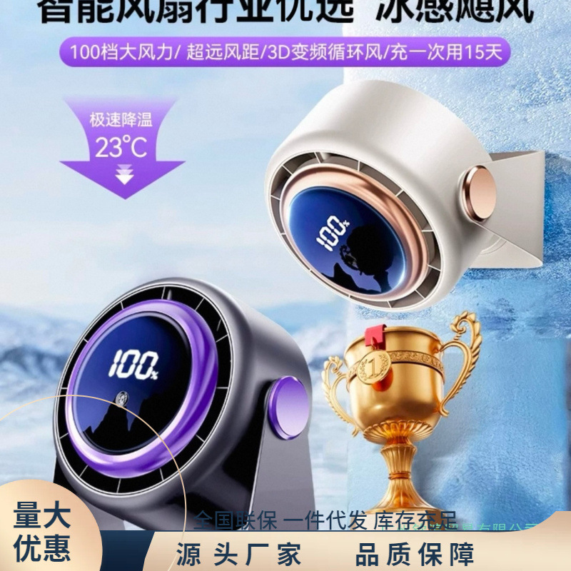 2025 New Model Small Fan for Desktop, Office, Dormitory, Ultra-Quiet Tabletop, Small Wall-Mounted USB Charging Circulation Fan