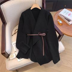 中长款收腰毛衣开衫外套女秋冬季2025大码胖高级感轻奢气质上衣