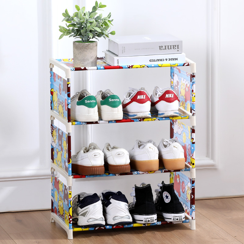 Zapato simple estante de acero inoxidable estante hogar estudiante dormitorio multi-capa de ahorro de espacio zapatos de almacenamiento rack zapato gabinete al por mayor