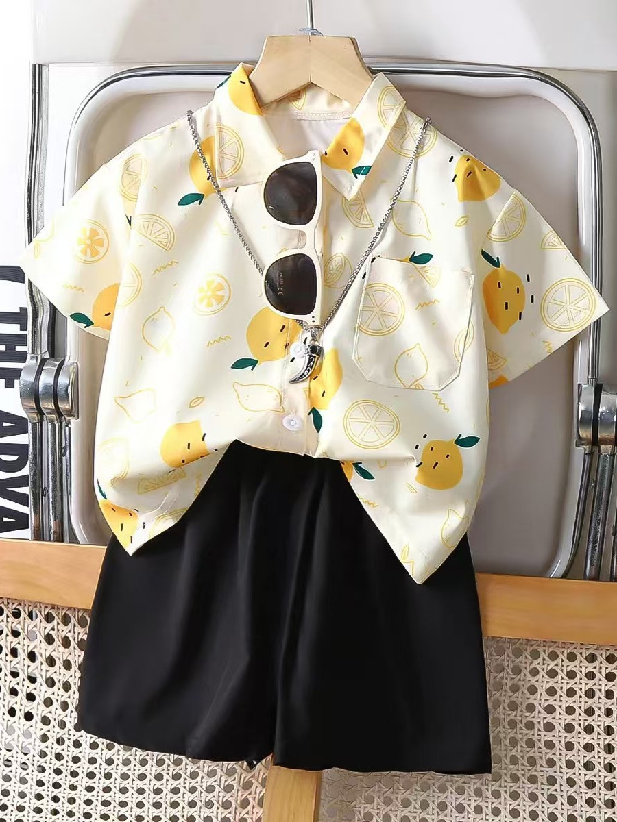 Nuevo traje de dos piezas nuevo estilo estilo occidental camisa para niños chaqueta para niños al por mayor