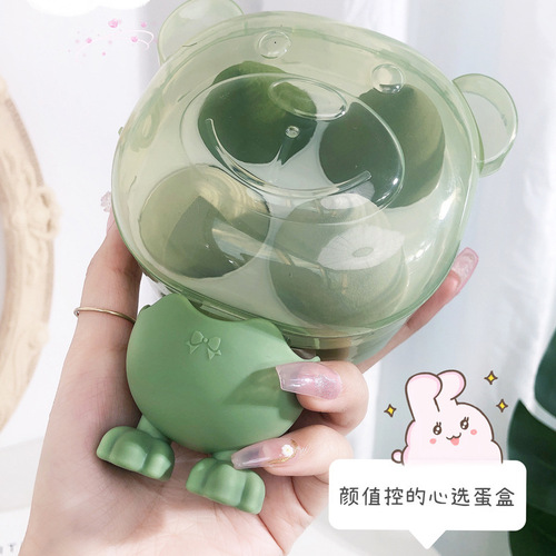 Beauty Tools Jiaoposi Bear Beauty Egg Set Box Makeup Powder Puff Water Drop Sponge Wet and Dry Makeup Egg