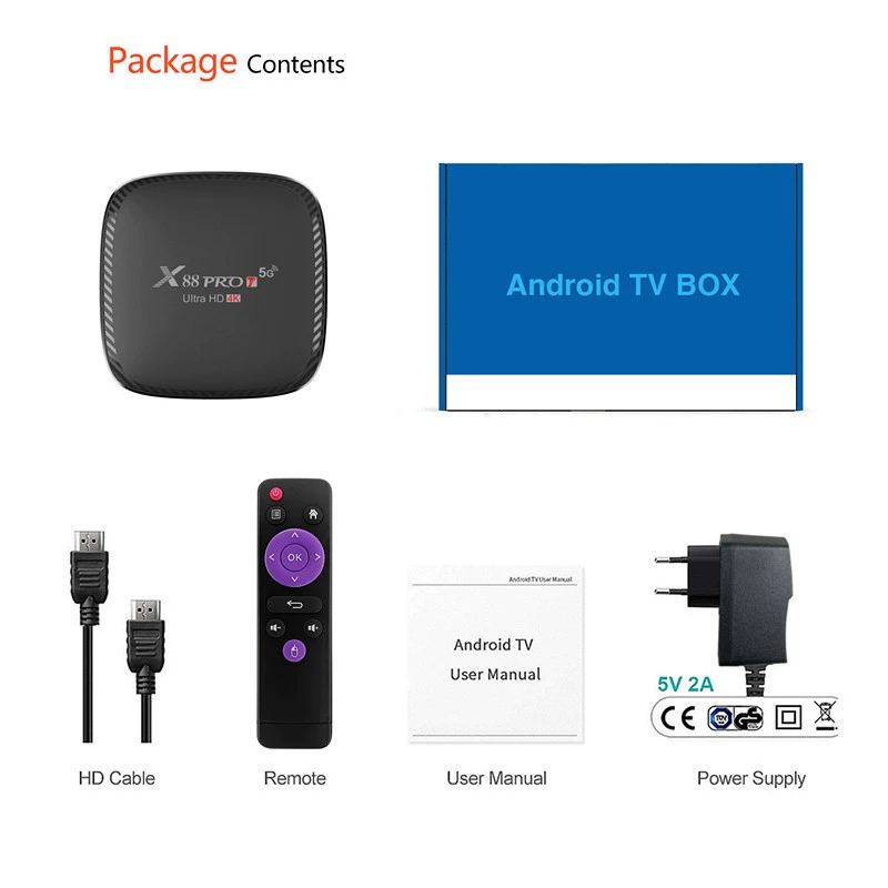 X88 Pro T приставка 2GB/16GB Android 10.0 Quanzhi H313 4K HD сетевой плеер