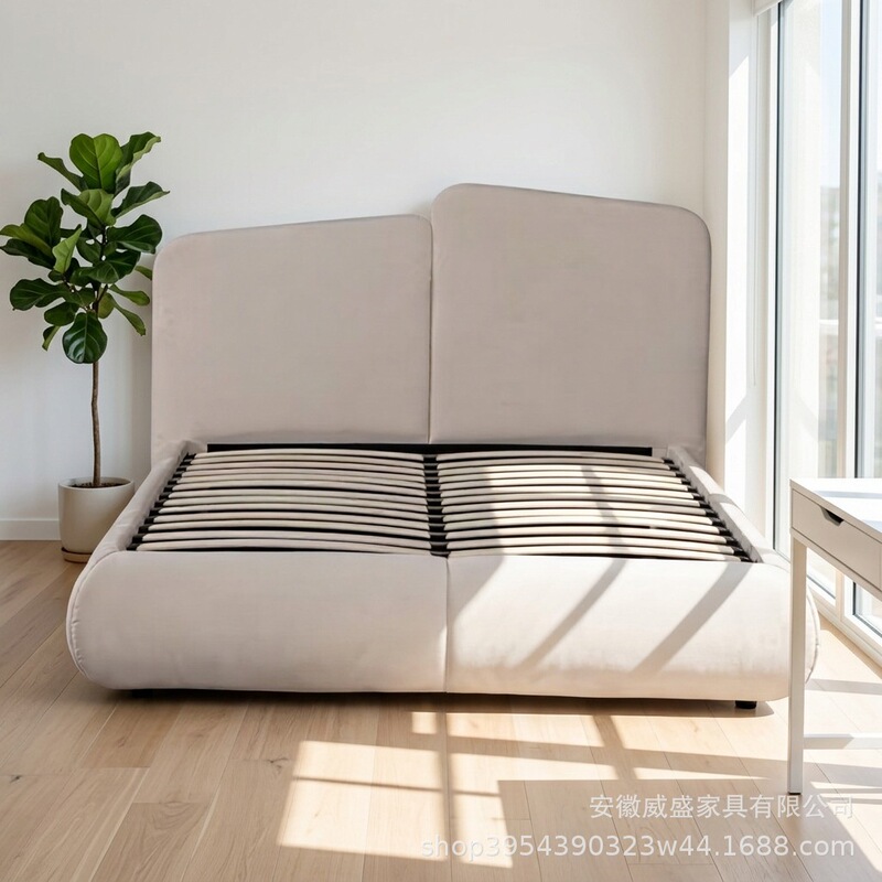 Custom-Made Bedroom Bed from Foreign Trade Factory, Light Luxury European Style, Dutch Velvet, Storage-Capable, Gas-Lift Bed Frame Custom-Made Bedroom Bed from Foreign Trade Factory, Light Luxury European Style, Dutch Velvet, Storage-Capable, Gas-Lift Bed Frame