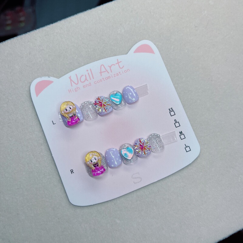 [90] Children's Hand-worn Armor Princess Anna Armor Collection 2-8 Years Old Nail Patch Anti-bite Patch Repeatable