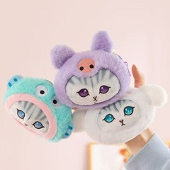 ネットの赤い猫の頭の三麗欧のペンダントのかわいいぬいぐるみの鍵は子供機の人形をつかんで卸売りを掛けます。